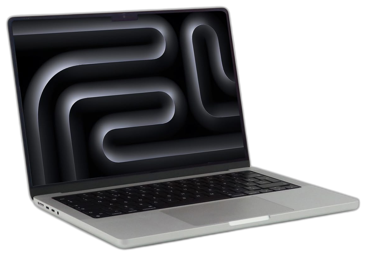 Apple MacBook Air M4 in silver, opened at a working angle