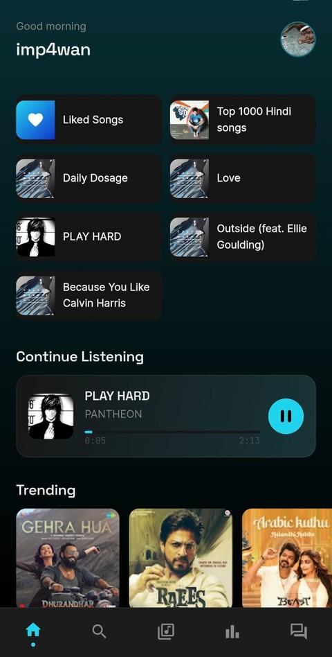 Armonia home screen